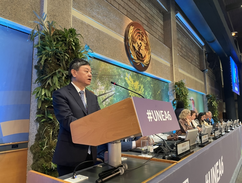 COP15主席、生态环境部部长黄润秋在第六届联合国环境大会期间积极推动“昆明-蒙特利尔全球生物多样性框架”落实4